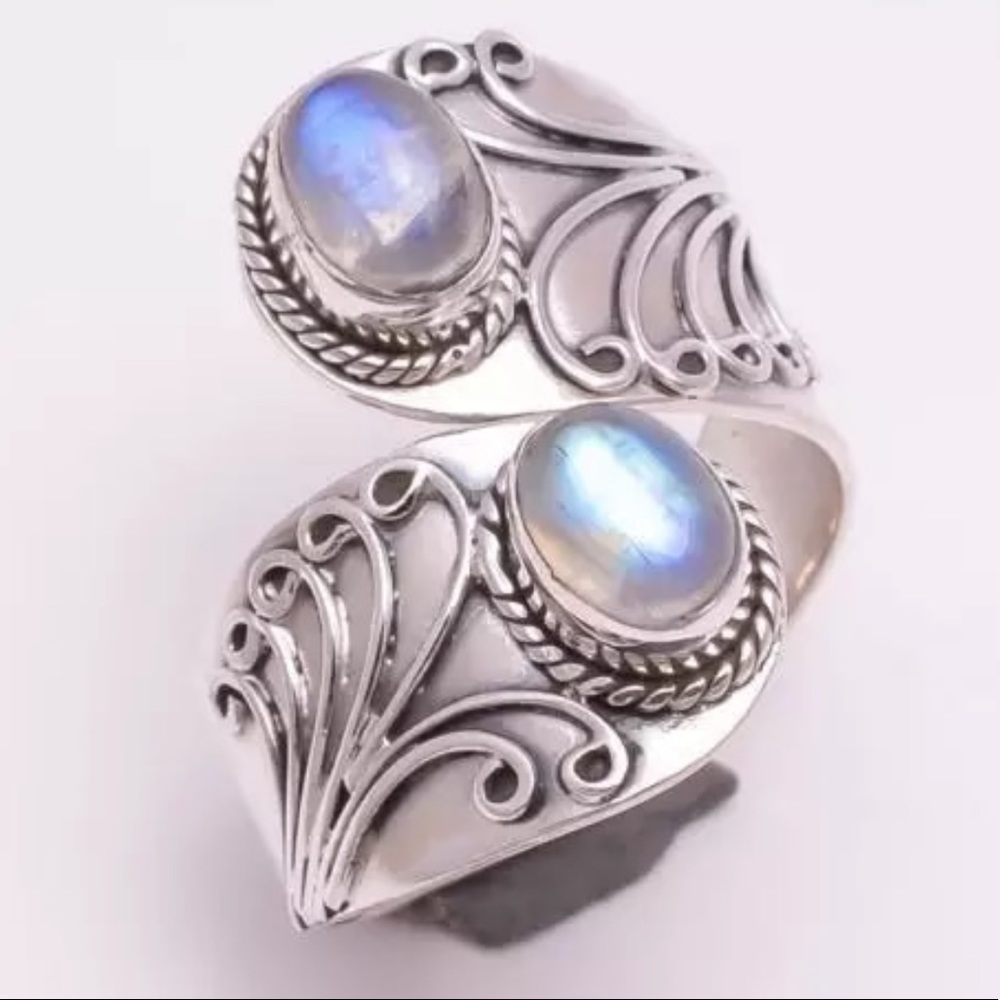 925 Synthetic Moonstone Ring